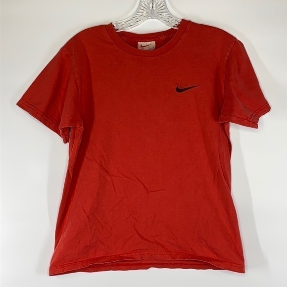 Vintage Nike Red Black Swoosh Tshirt - Picture 1 of 7